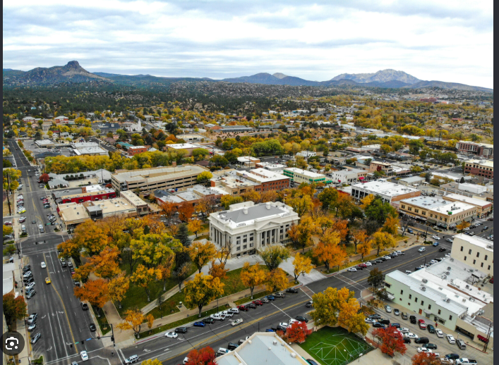 Downtown Prescott and its courthouse