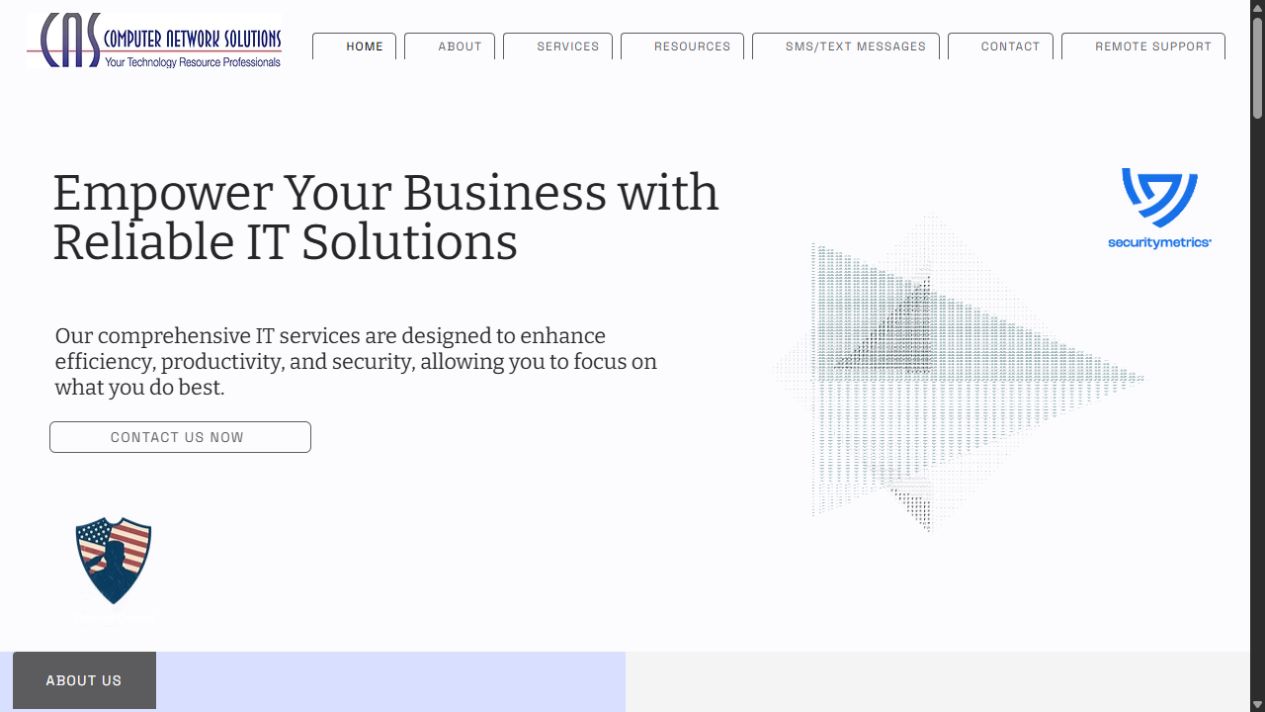 Computer Network Solutions homepage