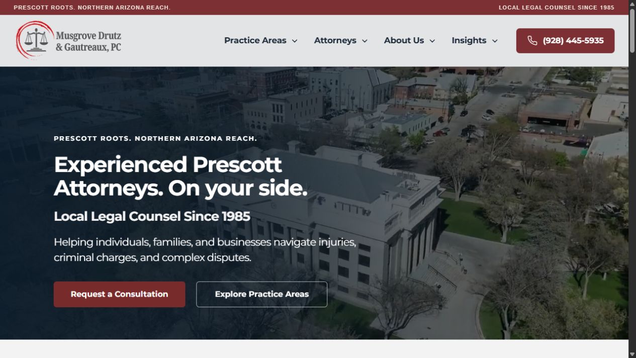 Musgrove, Drutz & Gautreaux, PC homepage