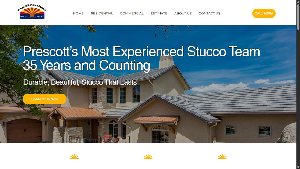 Pruzina & Pierce Stucco homepage